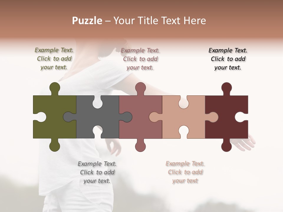 The Girl In Nature Smiles With Ease PowerPoint Template