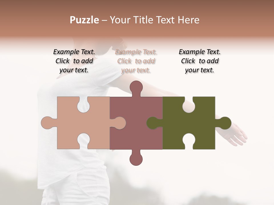 The Girl In Nature Smiles With Ease PowerPoint Template