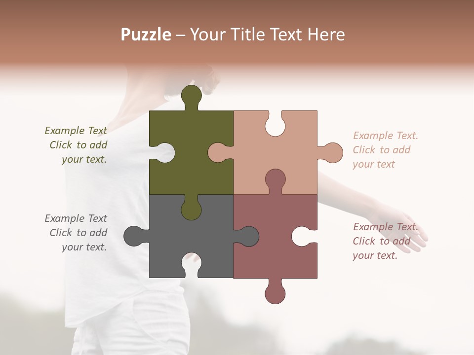 The Girl In Nature Smiles With Ease PowerPoint Template