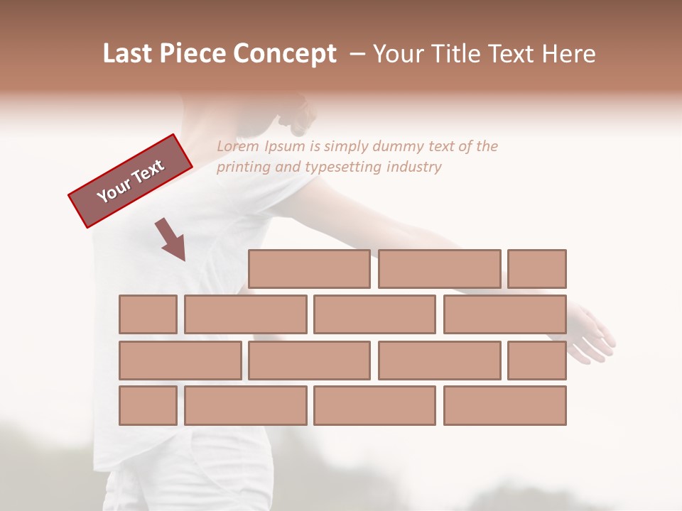 The Girl In Nature Smiles With Ease PowerPoint Template