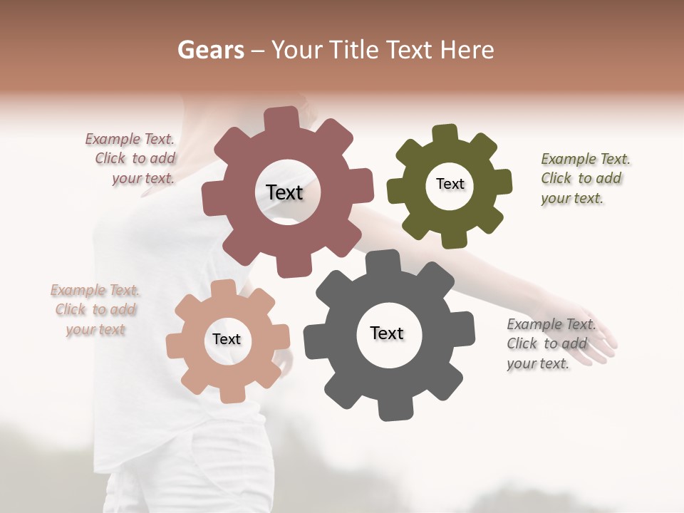 The Girl In Nature Smiles With Ease PowerPoint Template