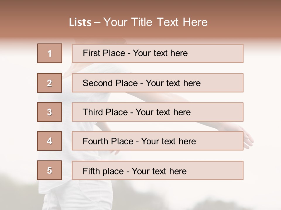 The Girl In Nature Smiles With Ease PowerPoint Template