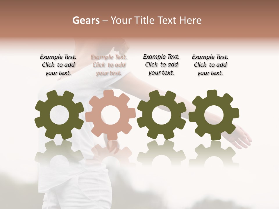 The Girl In Nature Smiles With Ease PowerPoint Template