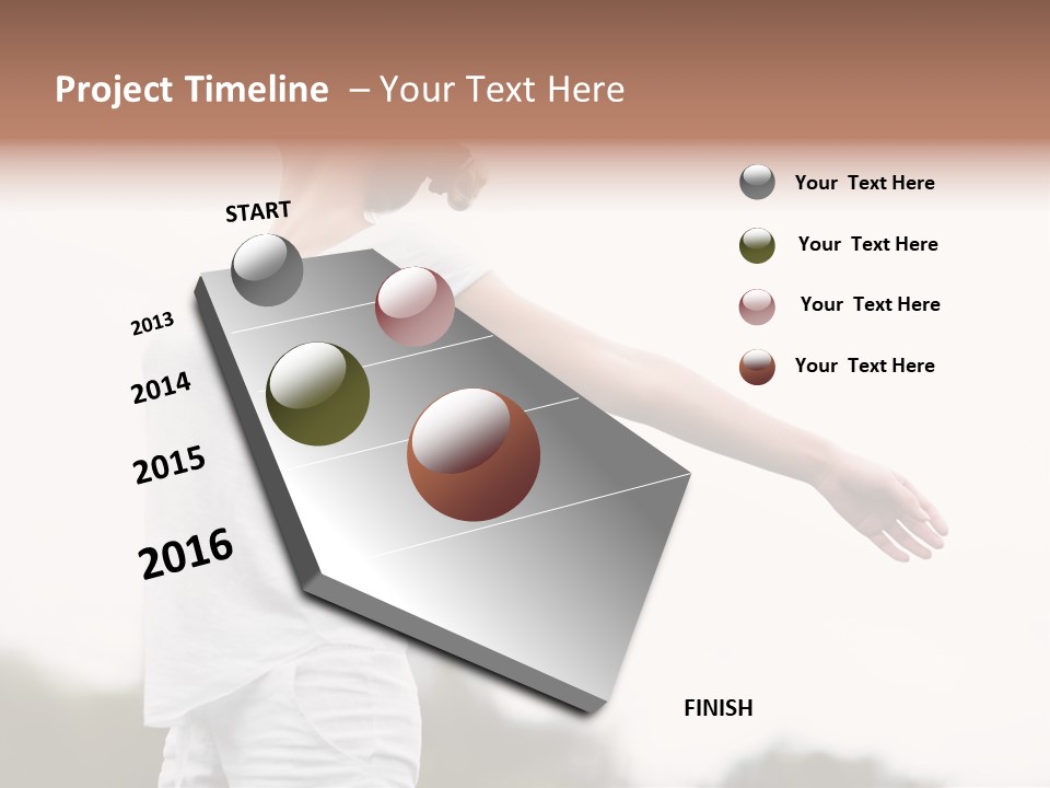 The Girl In Nature Smiles With Ease PowerPoint Template