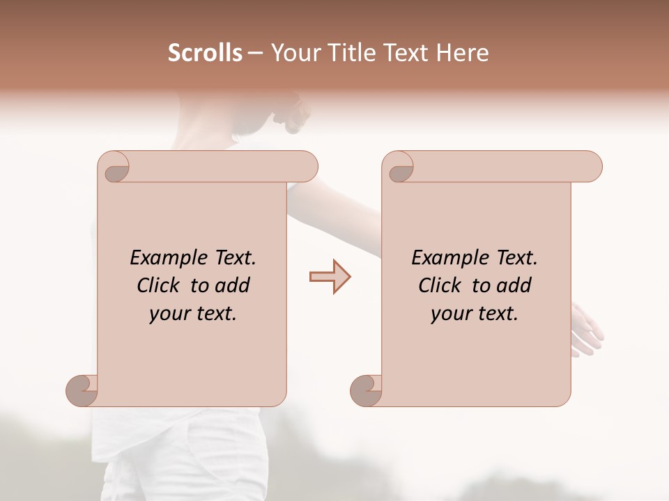 The Girl In Nature Smiles With Ease PowerPoint Template
