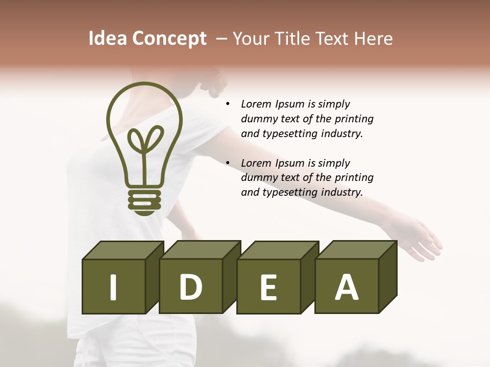 The Girl In Nature Smiles With Ease PowerPoint Template