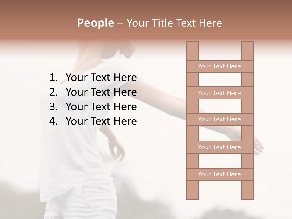 The Girl In Nature Smiles With Ease PowerPoint Template