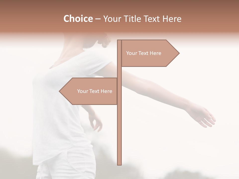 The Girl In Nature Smiles With Ease PowerPoint Template