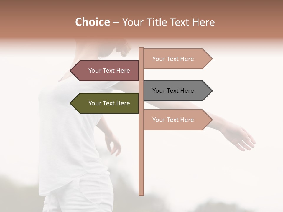 The Girl In Nature Smiles With Ease PowerPoint Template