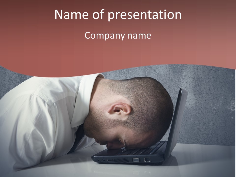 Headache From Work PowerPoint Template