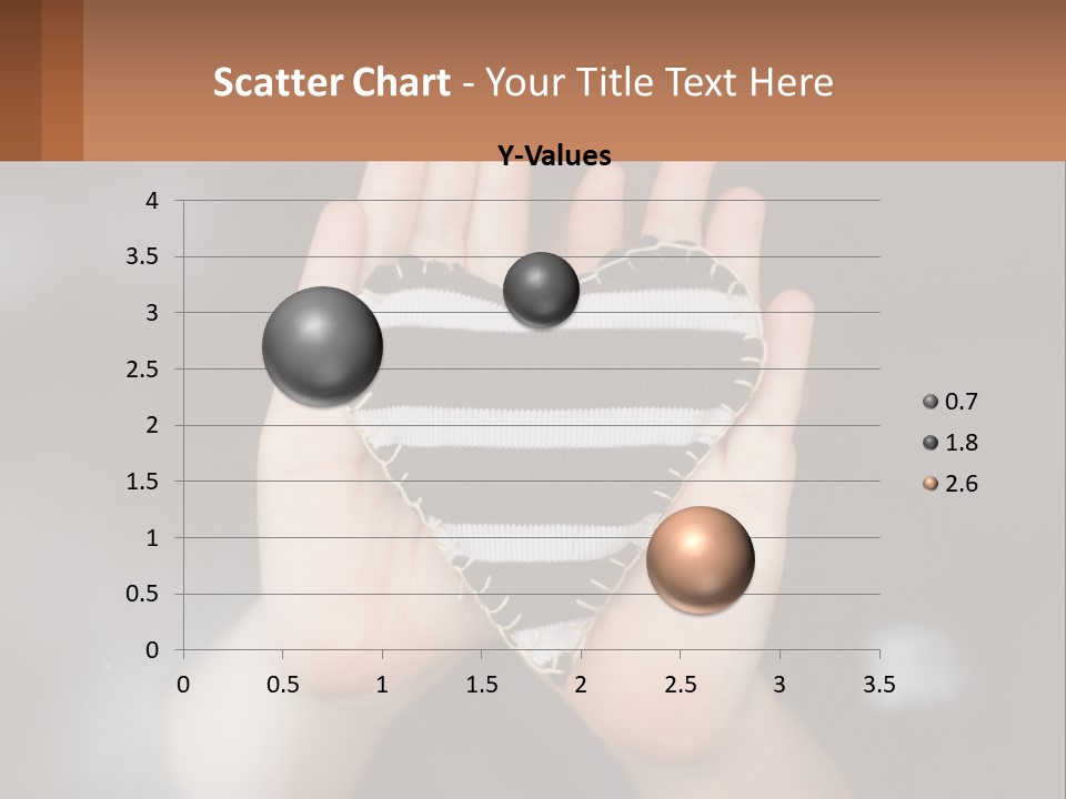 Decorative Fabric Heart PowerPoint Template