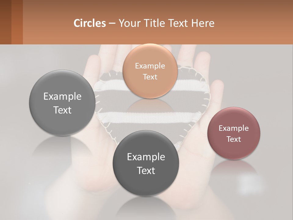 Decorative Fabric Heart PowerPoint Template