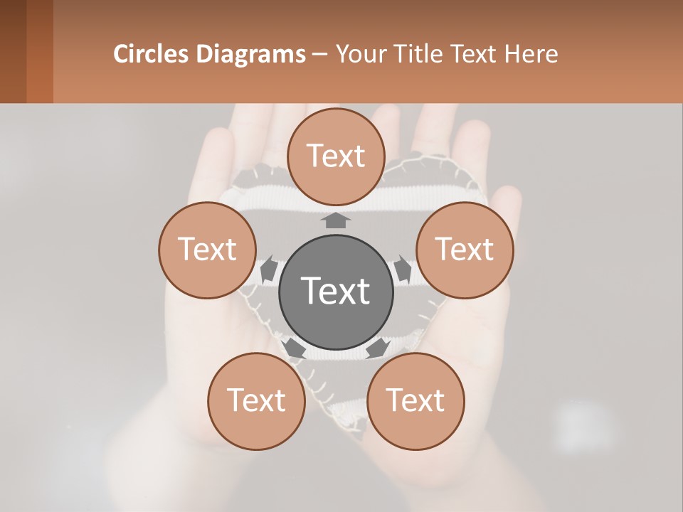 Decorative Fabric Heart PowerPoint Template