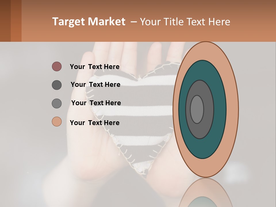 Decorative Fabric Heart PowerPoint Template