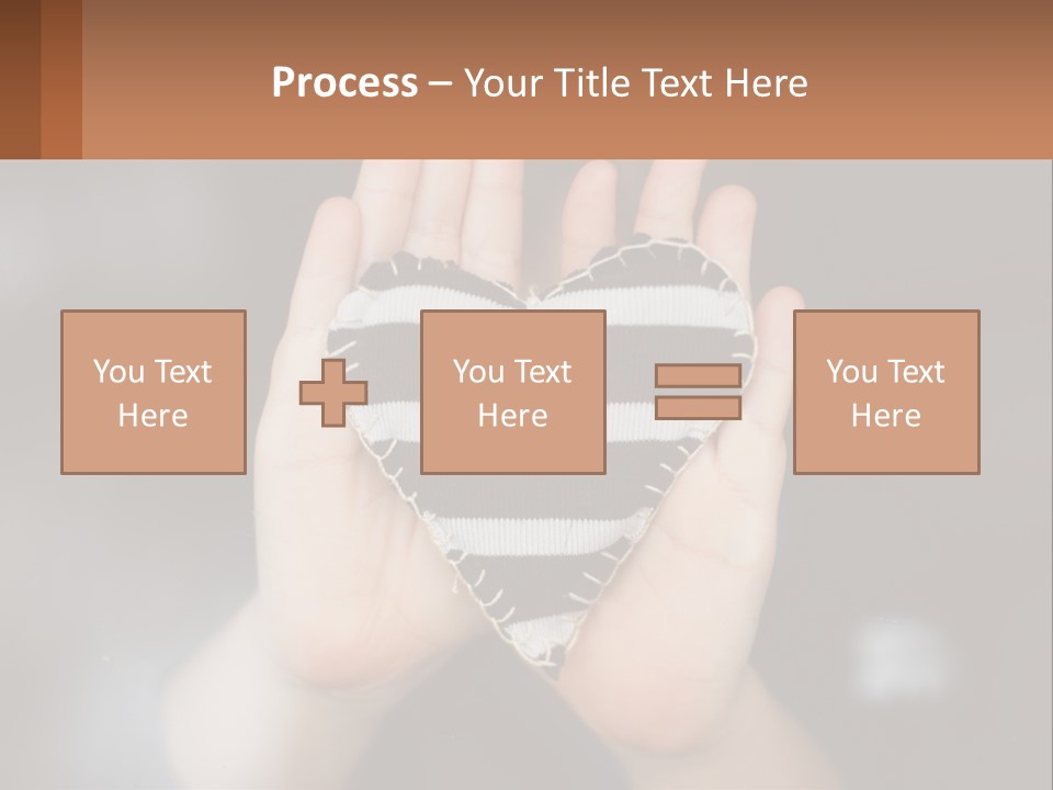 Decorative Fabric Heart PowerPoint Template