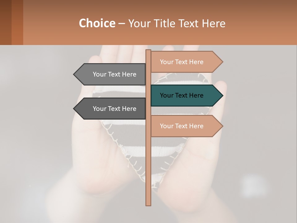 Decorative Fabric Heart PowerPoint Template