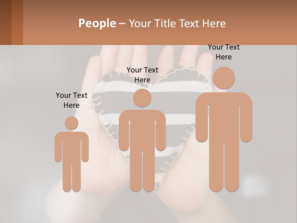 Decorative Fabric Heart PowerPoint Template