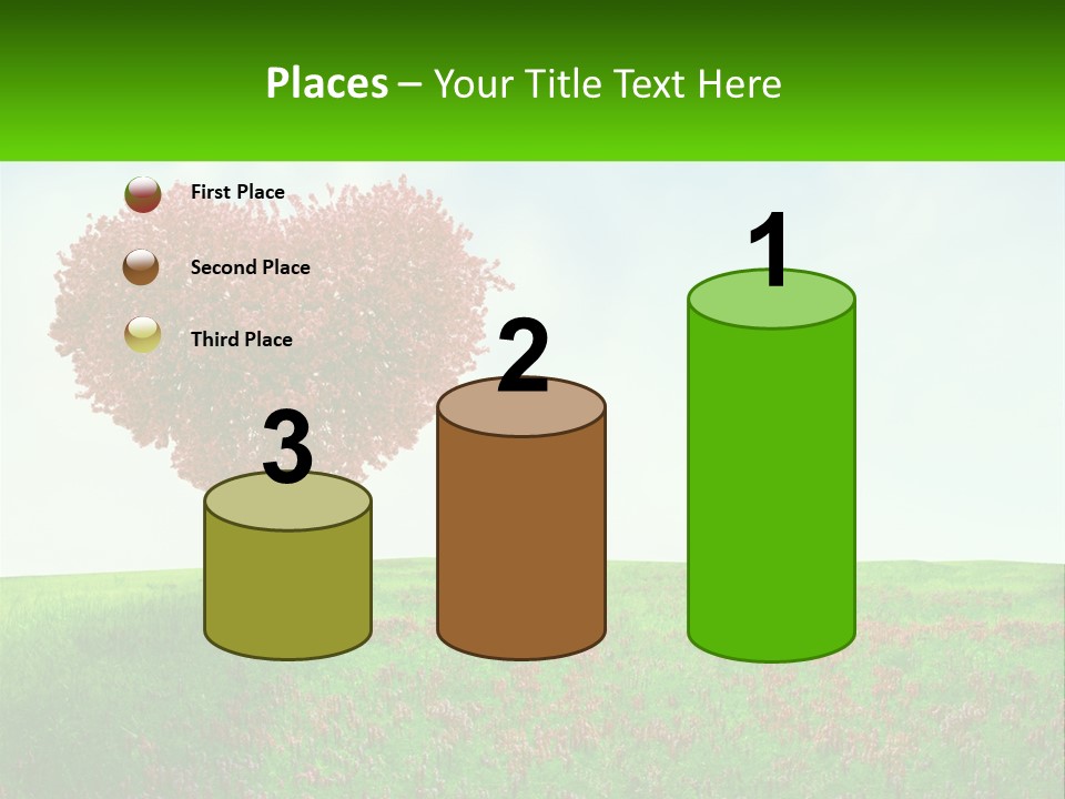 Tree In The Form Of Heart PowerPoint Template