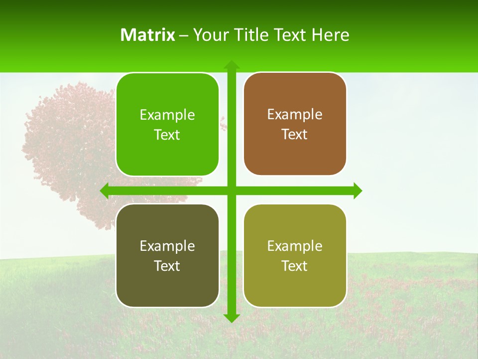 Tree In The Form Of Heart PowerPoint Template