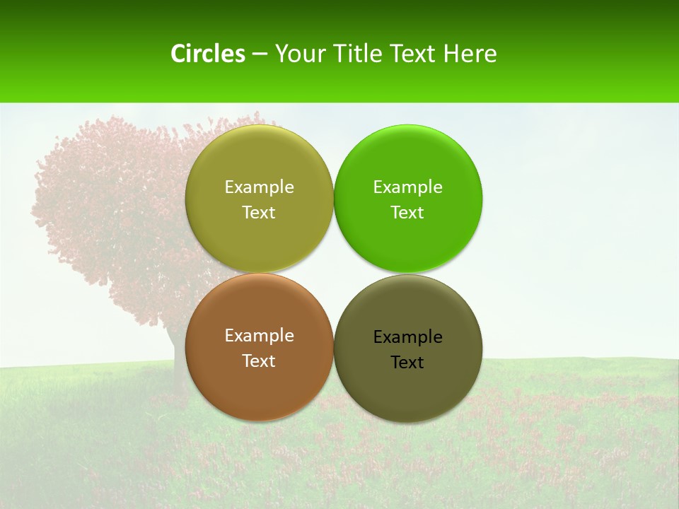 Tree In The Form Of Heart PowerPoint Template
