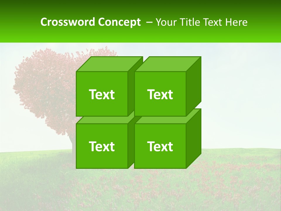 Tree In The Form Of Heart PowerPoint Template