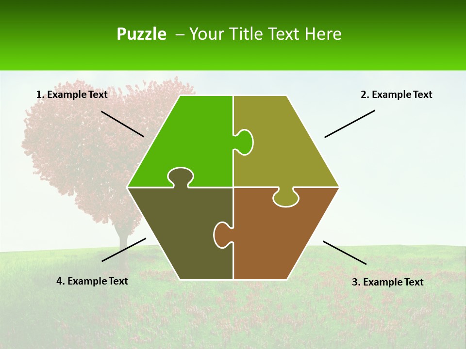 Tree In The Form Of Heart PowerPoint Template