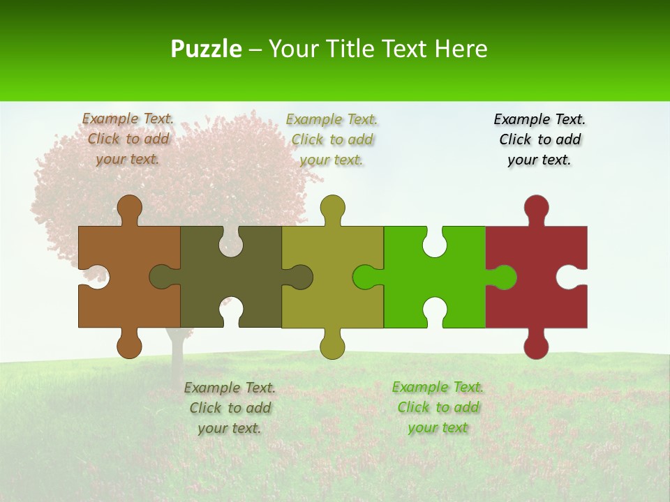 Tree In The Form Of Heart PowerPoint Template