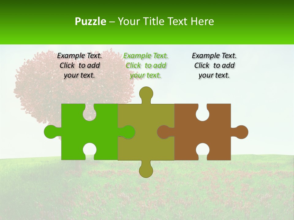 Tree In The Form Of Heart PowerPoint Template