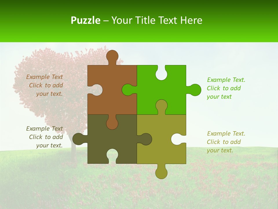 Tree In The Form Of Heart PowerPoint Template