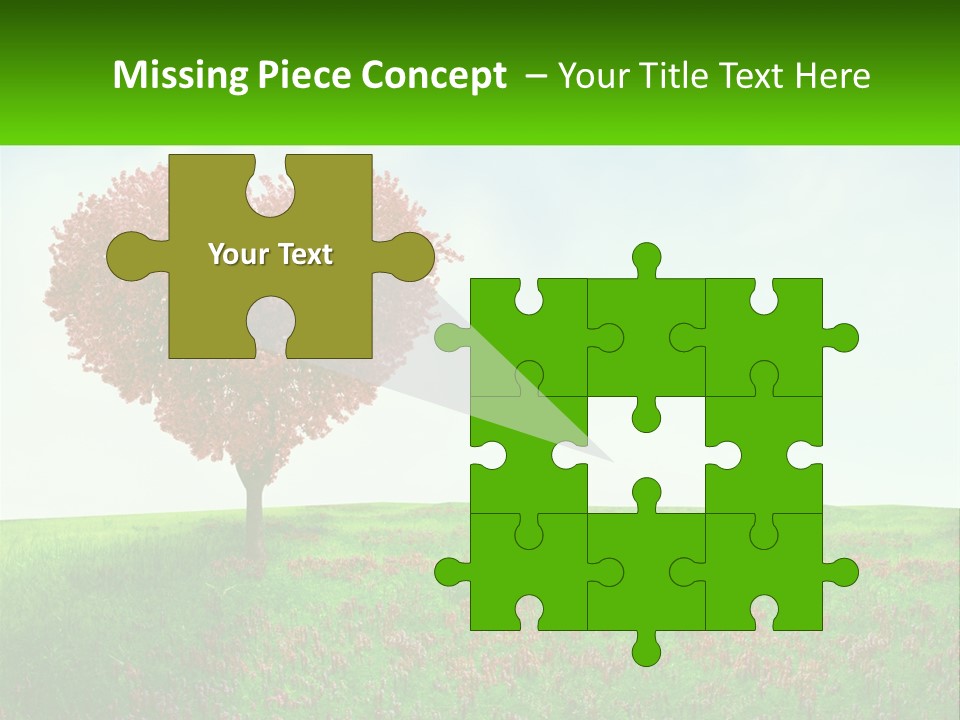 Tree In The Form Of Heart PowerPoint Template