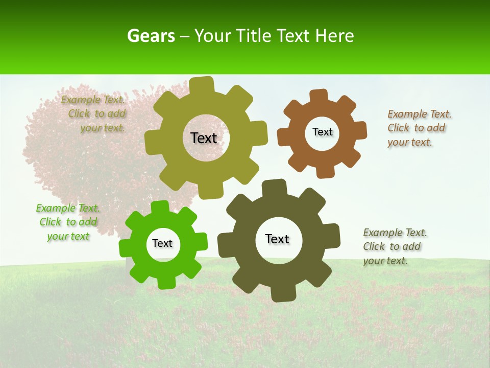 Tree In The Form Of Heart PowerPoint Template