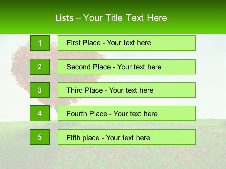 Tree In The Form Of Heart PowerPoint Template