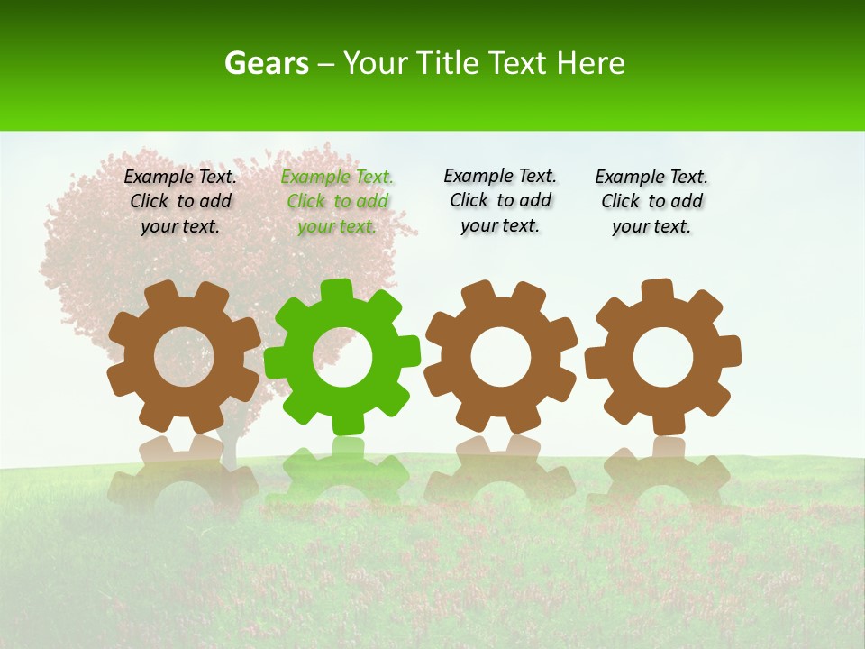 Tree In The Form Of Heart PowerPoint Template