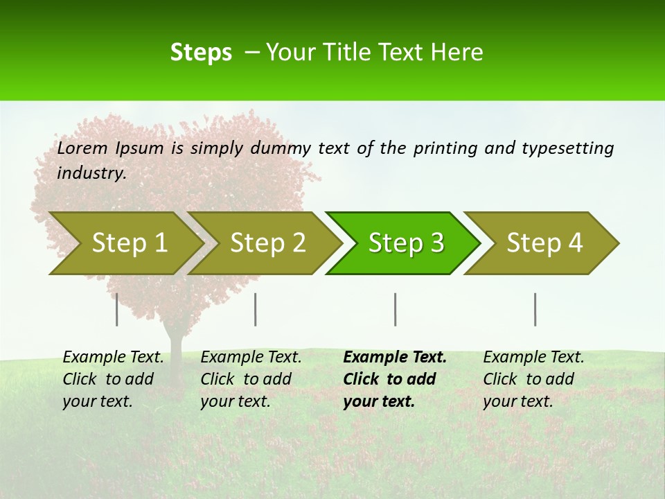 Tree In The Form Of Heart PowerPoint Template