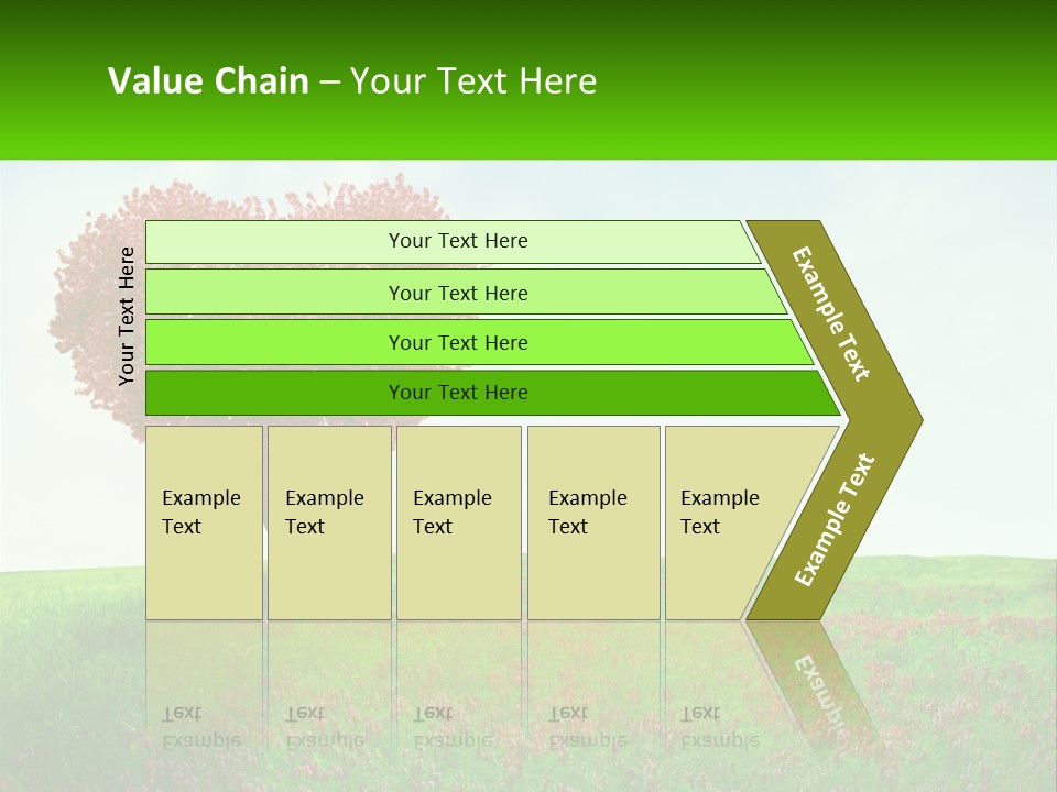 Tree In The Form Of Heart PowerPoint Template
