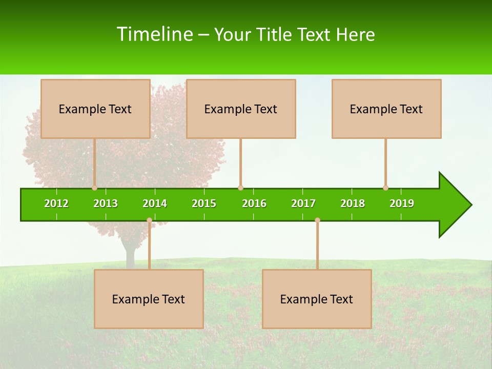 Tree In The Form Of Heart PowerPoint Template