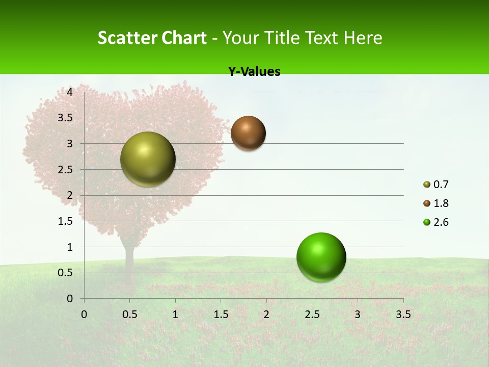 Tree In The Form Of Heart PowerPoint Template