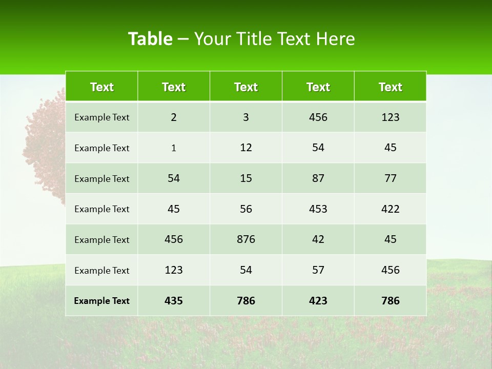 Tree In The Form Of Heart PowerPoint Template