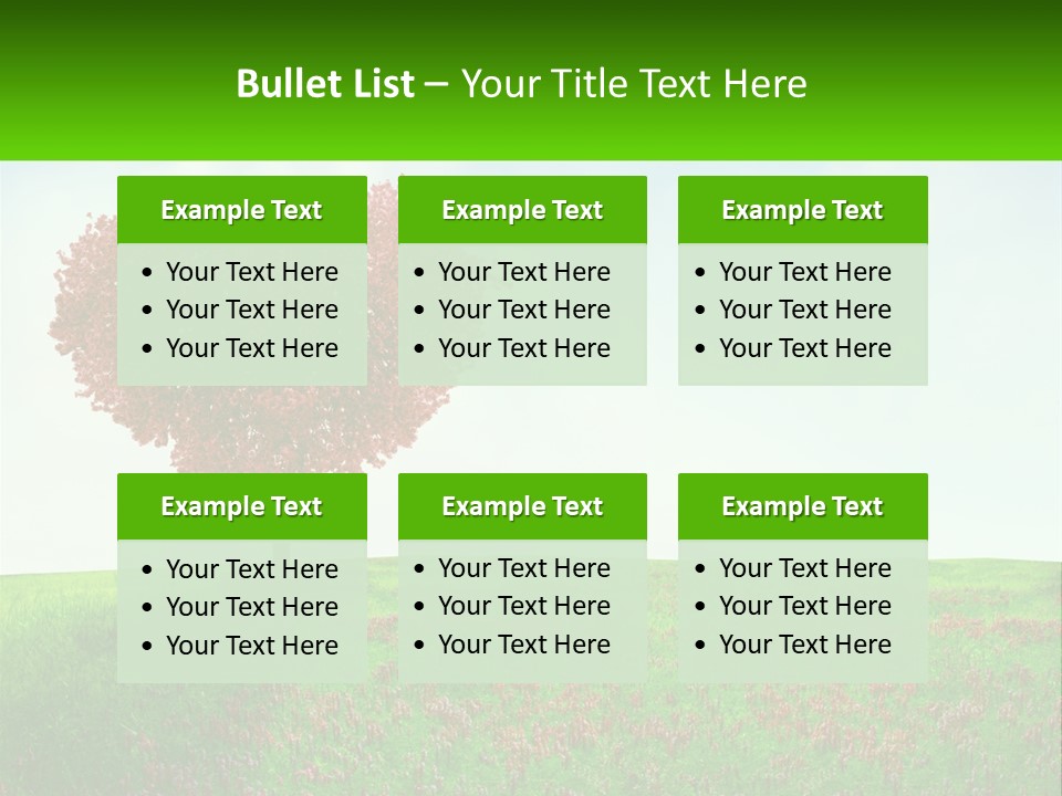 Tree In The Form Of Heart PowerPoint Template