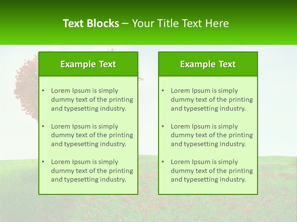 Tree In The Form Of Heart PowerPoint Template