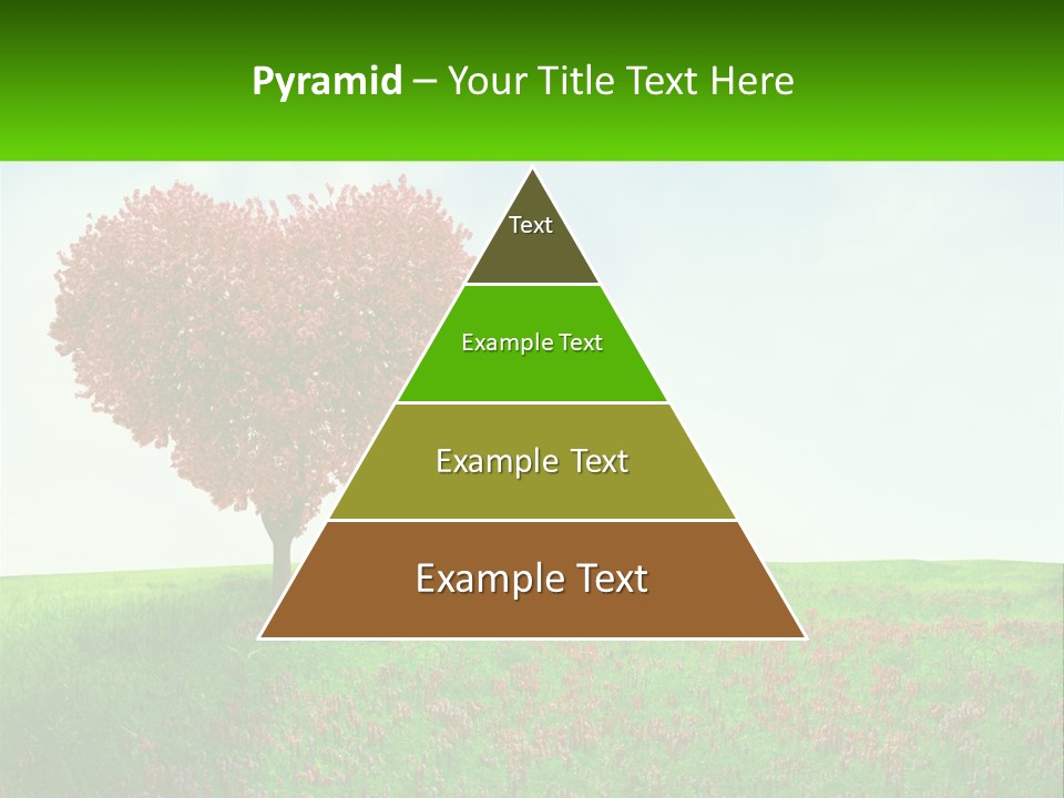 Tree In The Form Of Heart PowerPoint Template