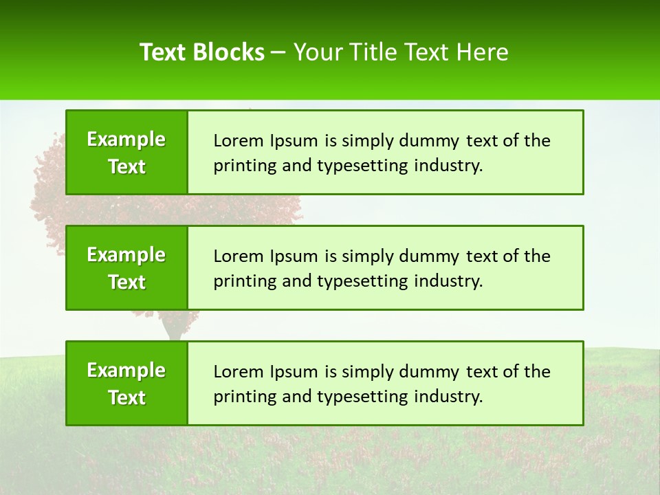 Tree In The Form Of Heart PowerPoint Template