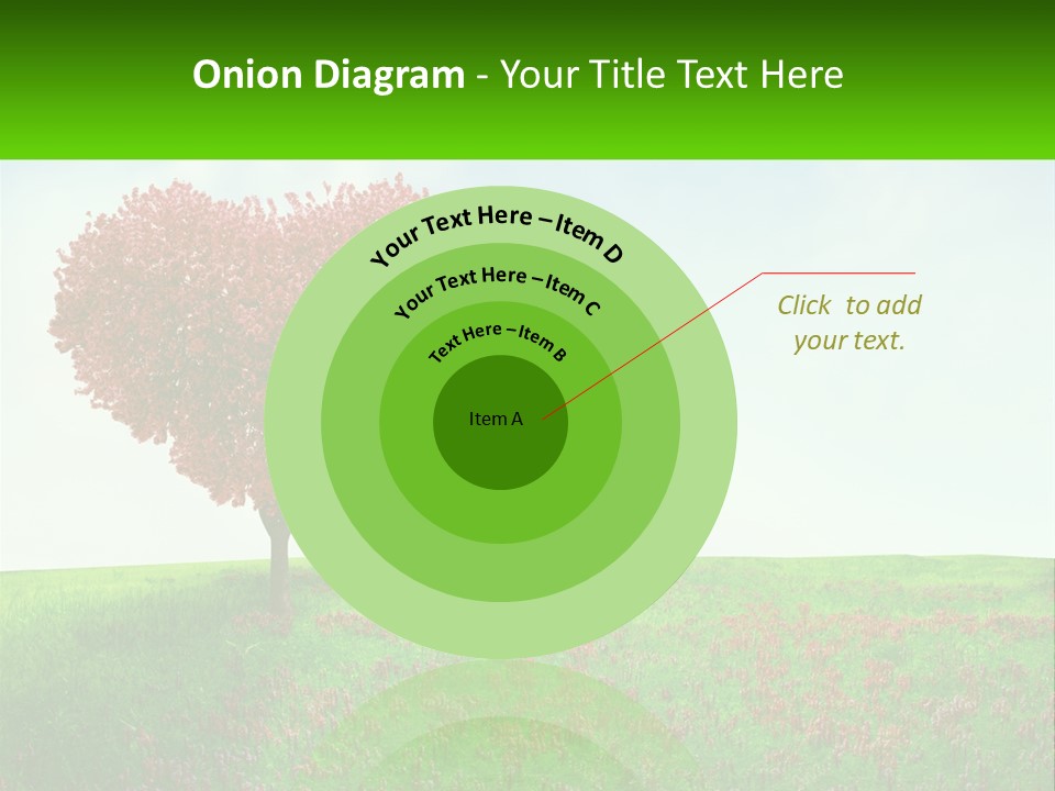 Tree In The Form Of Heart PowerPoint Template