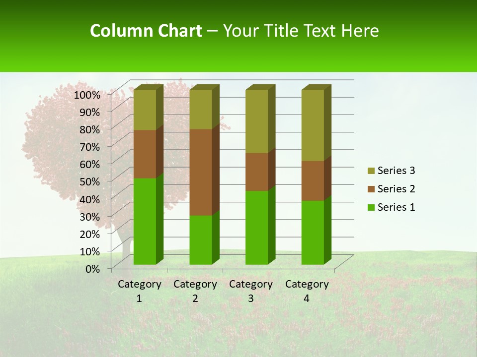 Tree In The Form Of Heart PowerPoint Template