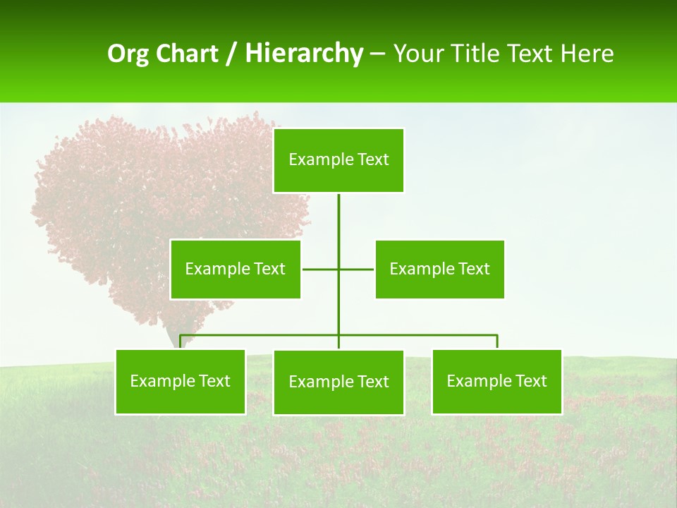 Tree In The Form Of Heart PowerPoint Template