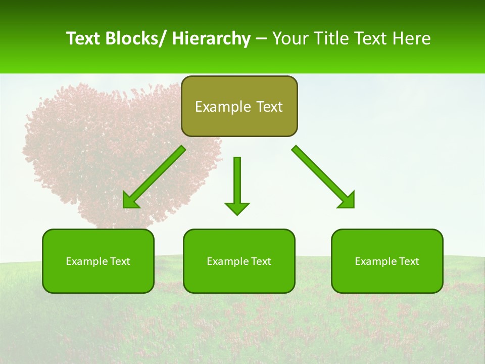 Tree In The Form Of Heart PowerPoint Template