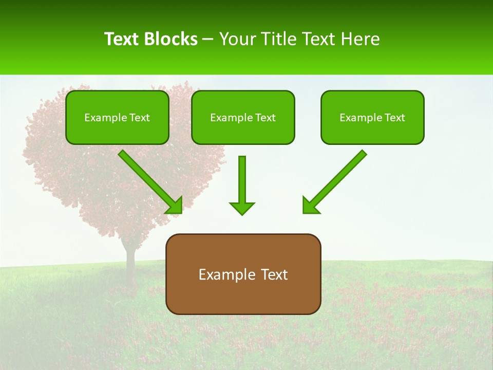 Tree In The Form Of Heart PowerPoint Template