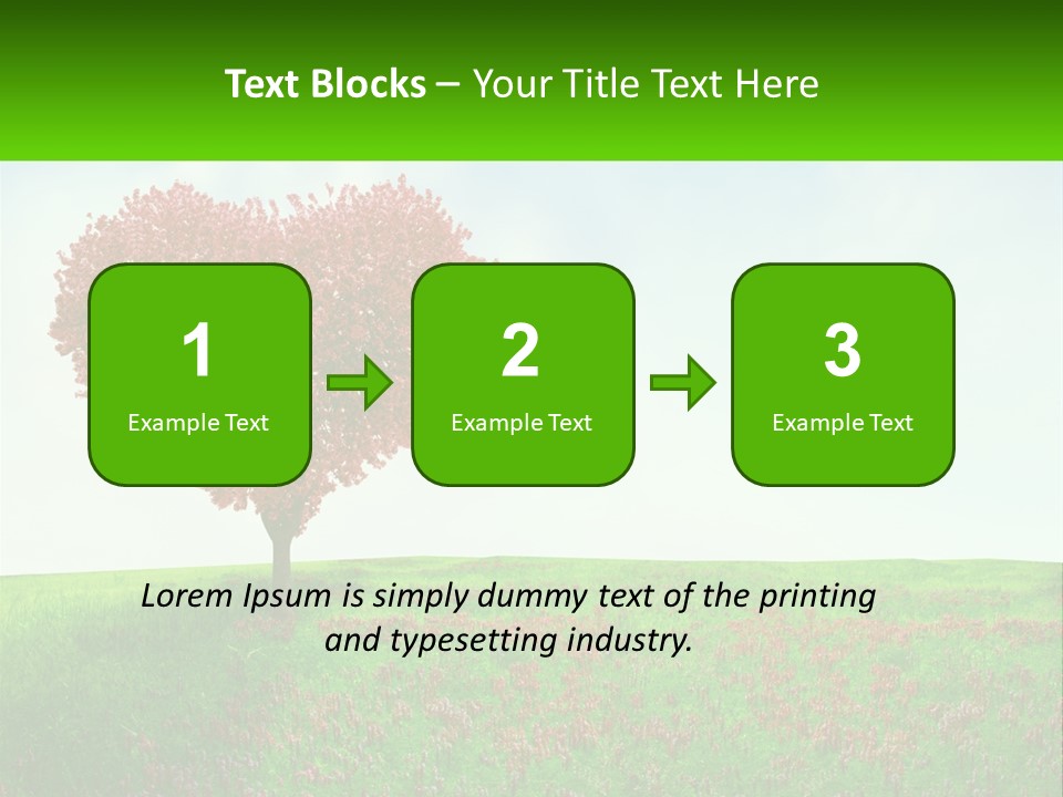 Tree In The Form Of Heart PowerPoint Template