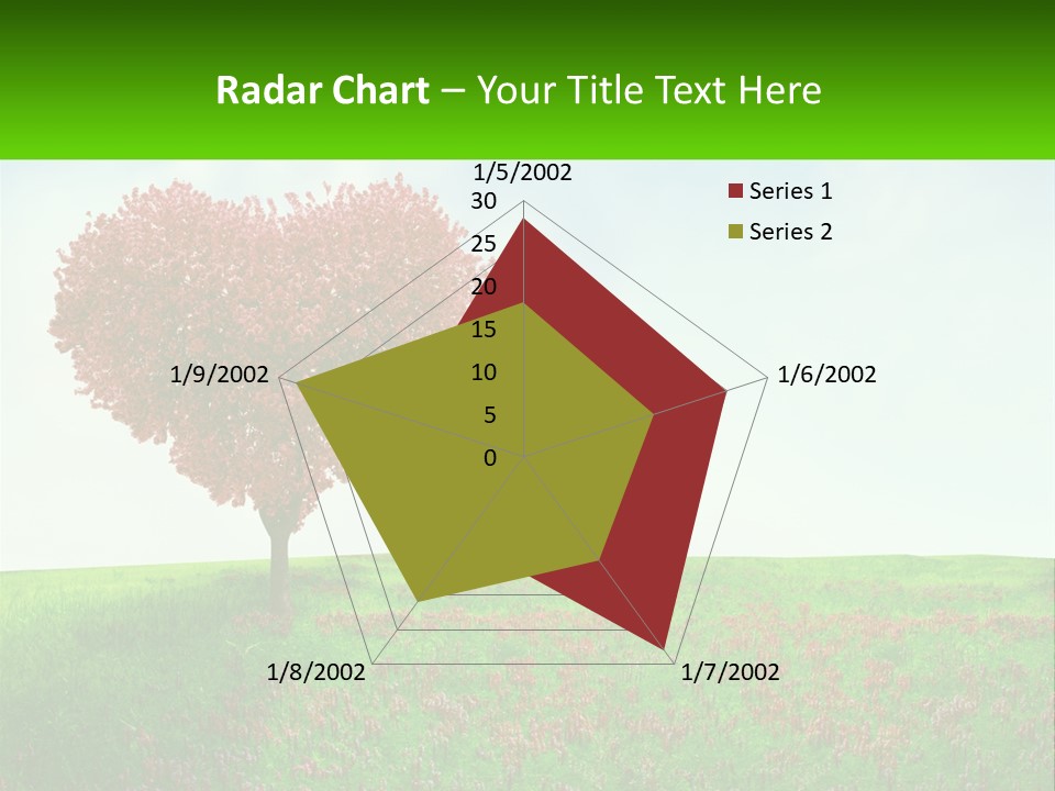 Tree In The Form Of Heart PowerPoint Template
