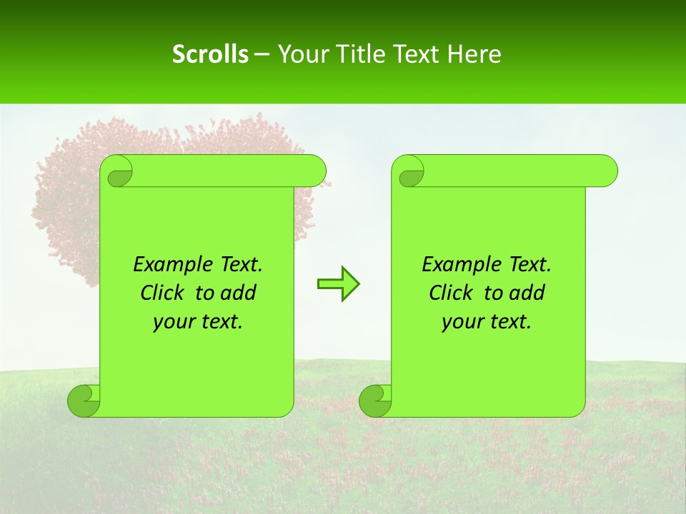 Tree In The Form Of Heart PowerPoint Template